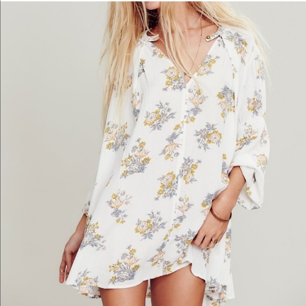 Free People Tree Swing Gardenia Combo Tunic